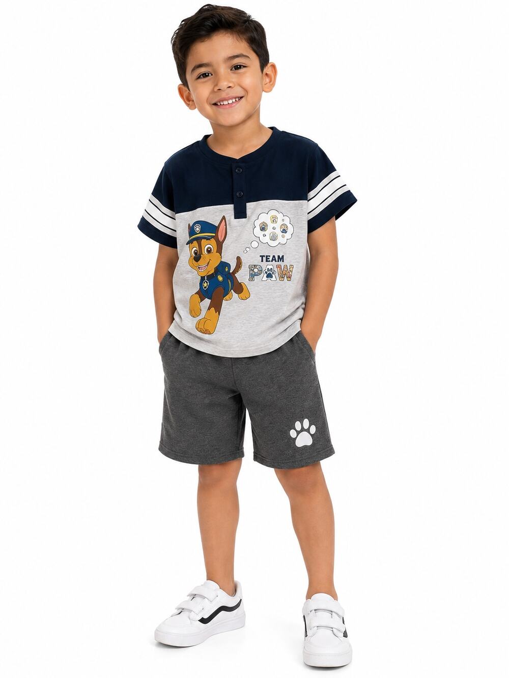 Paw Patrol Boys Size 7 Dream Patrol 2-Piece Shirt Shorts Outfit Set EUC